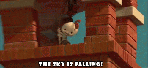 The Sky Is Falling Chicken Little GIF - The Sky Is Falling Chicken Little Chicken GIFs