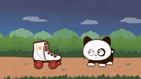 Tama And Friends Roller Skates GIF - Tama And Friends Roller Skates Cat GIFs