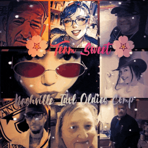 a collage of people with the words nashville idol oldies comp on it