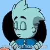 a cartoon character is holding a pumpkin and says `` no , not today . ''