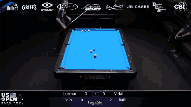 a pool table with the word diamond on the top