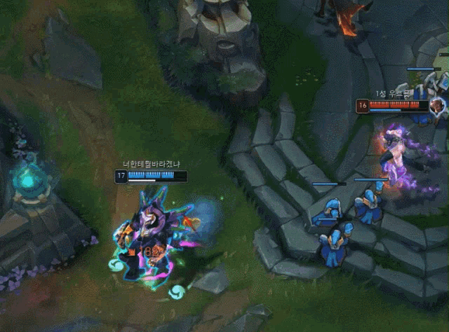 a screenshot of a league of legends game with the number 145 in the upper right corner