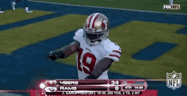 a football game between the 49ers and the rams on fox nfl