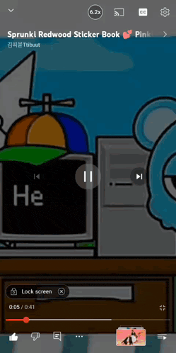 a video of sprunki redwood sticker book is playing