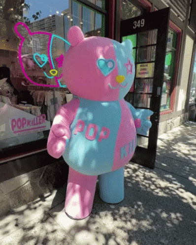 Kawaii Bear Pink Bear GIF - Kawaii Bear Pink Bear Blue Bear GIFs