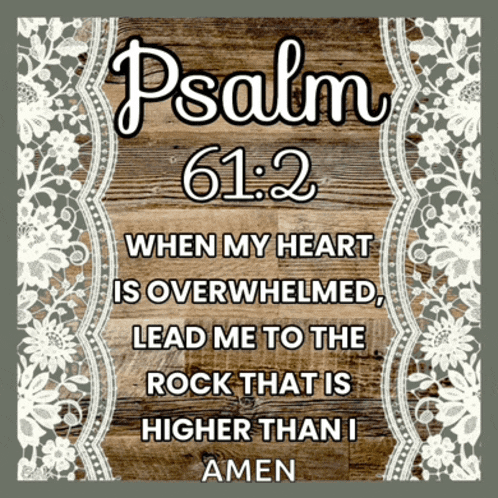 a poster that says psalm 61.2 on it