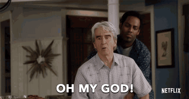 a man says oh my god while another man looks on