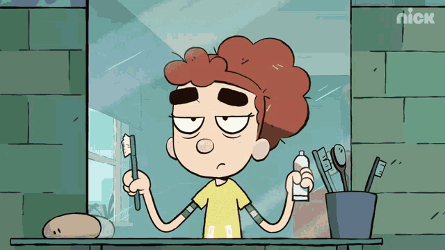 Cleaning Teeth Annie Bramley GIF