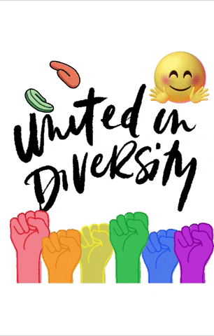a poster that says bros united in diversity with rainbow hands