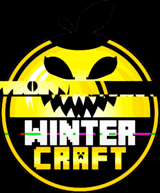 a yellow circle with a face and the words winter crafter