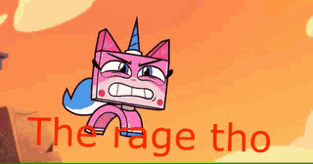 a cartoon of a cat with flames coming out of its head with the words the age tho below it