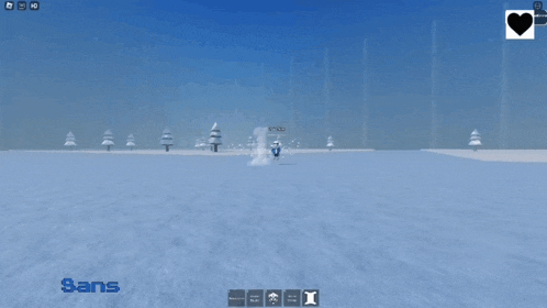 a screen shot of a video game with the word sans on the bottom