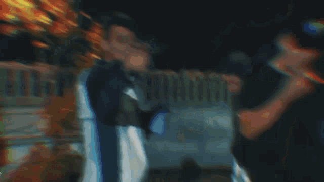 a blurry picture of a man taking a selfie