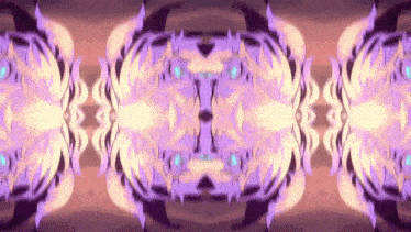 a purple and yellow kaleidoscope with the letter h on it