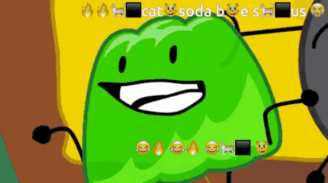 a picture of a cartoon character with the words cat soda benes us
