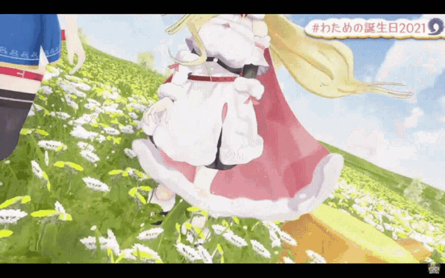 a girl in a white dress stands in a field of daisies