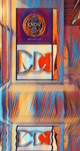 a colorful painting of a know your enemy box