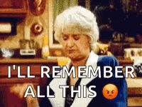 an elderly woman is sitting in a kitchen and saying `` i 'll remember all this ''