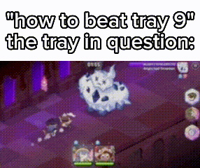 a screenshot of a video game with the words `` how to beat tray 9 '' on the bottom .