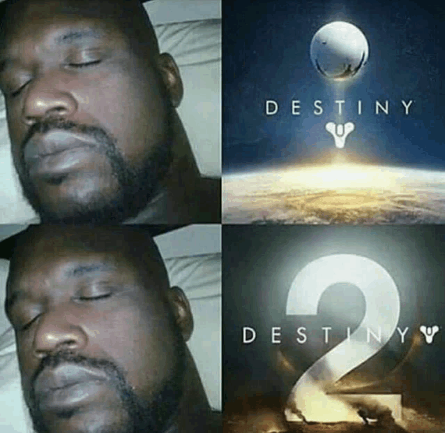 a man is sleeping next to a destiny 2 poster