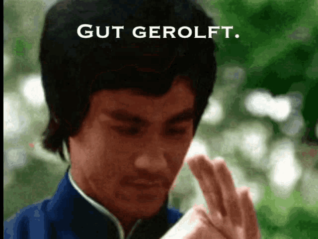 a picture of a man with the words gut gerolft on it