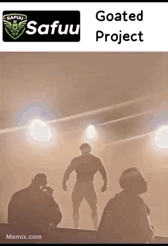 a poster for the goated project with a picture of a man