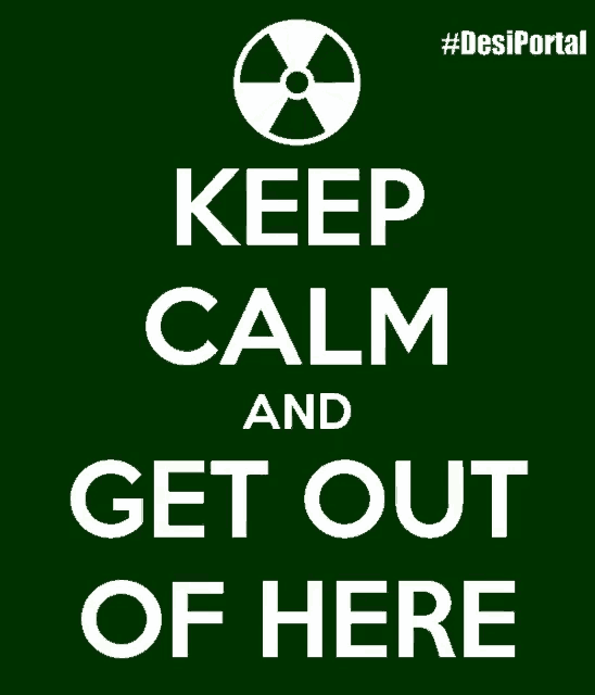a poster that says keep calm and get out of here on it