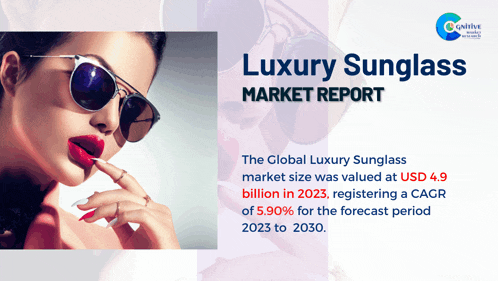 a luxury sunglass market report shows a woman wearing sunglasses