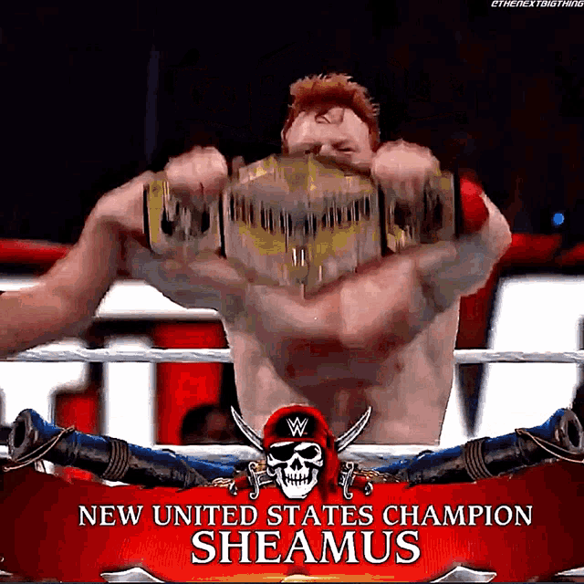 a man holding a united states championship belt