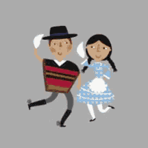 a cartoon of a man and woman dancing together