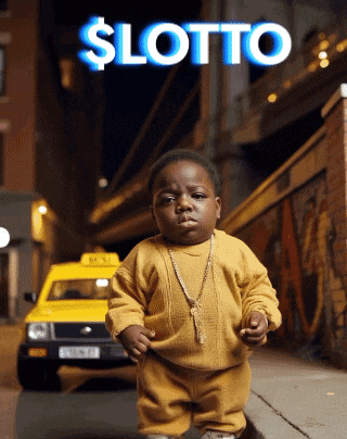 a poster for a movie called $ lotto with a little boy in front of a taxi cab