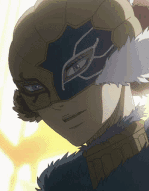 a close up of a person wearing a mask and a helmet