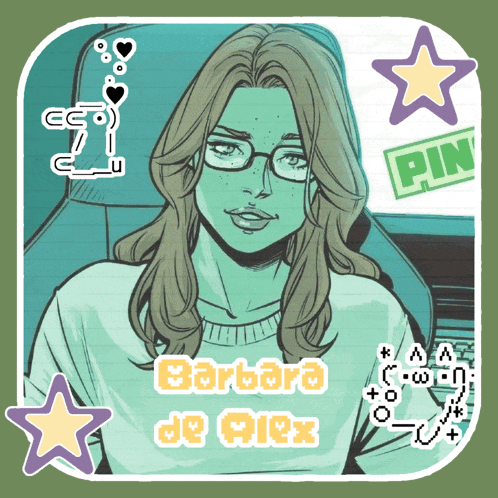 a drawing of a woman with the name barbara de alex