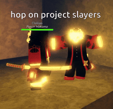 Project Slayers Roblox GIF - Project Slayers Roblox Hop On GIFs