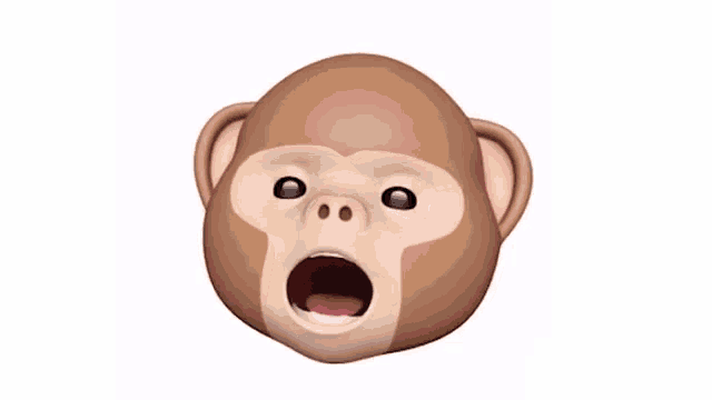 a cartoon monkey with its tongue sticking out and a surprised look on its face