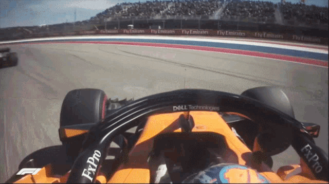 a race car with a steering wheel that says fx pro