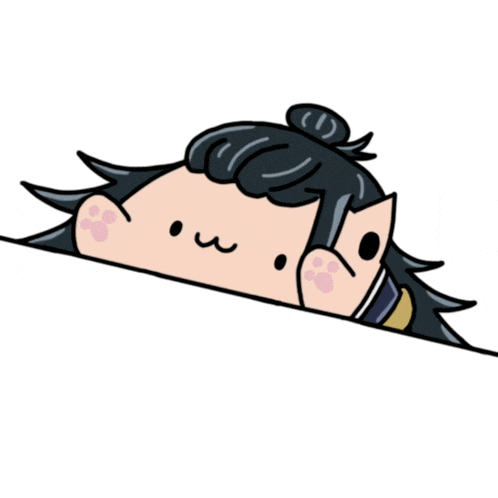 a cartoon drawing of a person laying down with a bun on their head