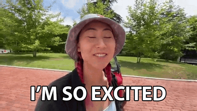 Im So Excited Elizabeth Chang GIF - Im So Excited Elizabeth Chang Lizzy Capri GIFs