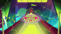 a cartoon drawing of a carnival with a neon sign that says ' south beach carnival ' on it
