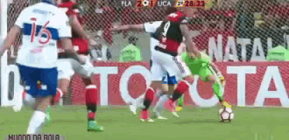 a soccer game is being played in front of a toyota advertisement