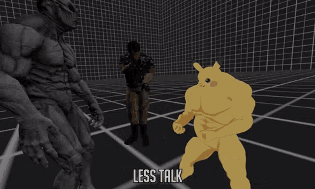 Less Talk More Pumping Pikachu GIF - Less Talk More Pumping Pikachu No More Talking GIFs