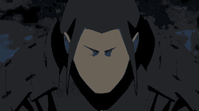 a close up of a cartoon character 's eye with a tv tokyo logo in the corner