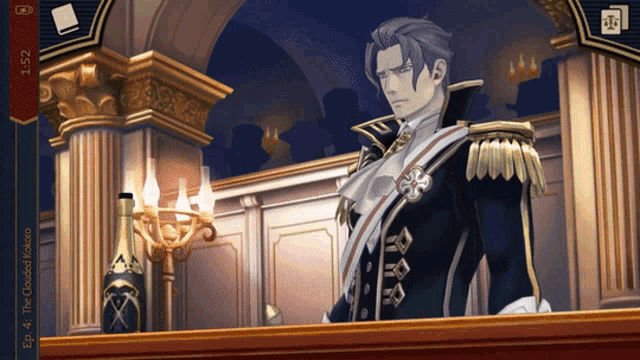 a screenshot of a video game shows a man in a suit and tie