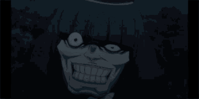 a cartoon character with chinese writing on it 's face