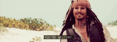 You'Re Welcome GIF - Youre Welcome Jack Sparrow Johnny Depp GIFs