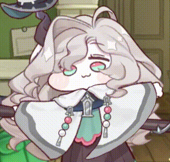 a cartoon drawing of a girl with white hair and green eyes