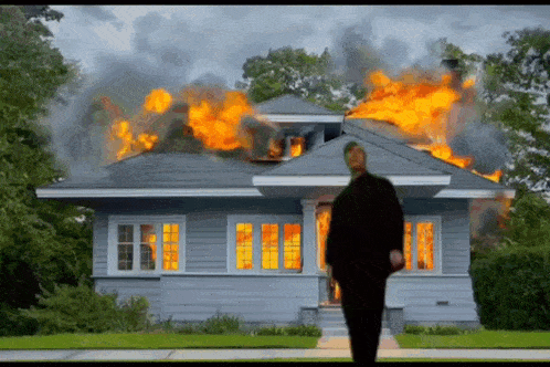 Tobey Maguire Burning A House GIF - Tobey Maguire Burning A House Dancing GIFs