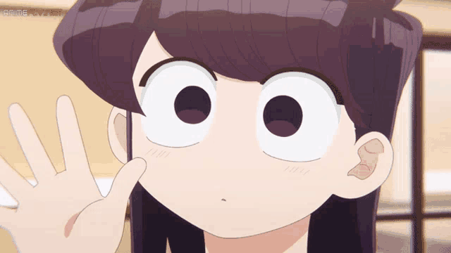 a close up of a cartoon girl 's face with the words animeflv.net in the corner