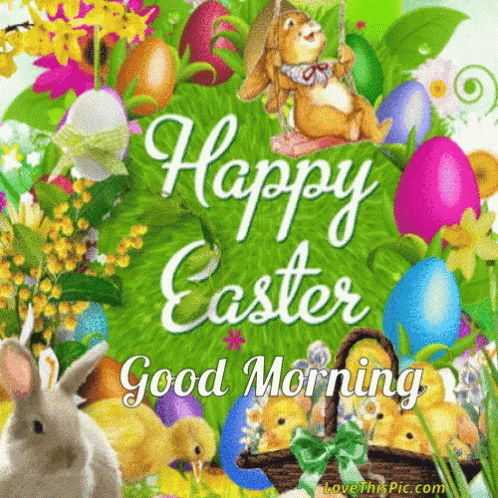 Good Morning Happy Easter GIF - Good Morning Happy Easter Easter Eggs GIFs
