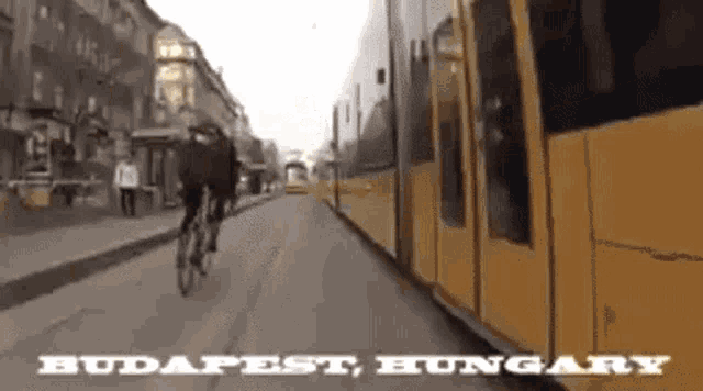 Budapest Bike Path GIF - Budapest Bike Path Tram GIFs